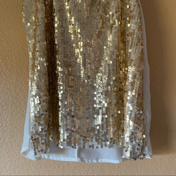 Kirra Women’s Gold ‘ Cream Sequins Top - Size Small - Picture 3 of 6
